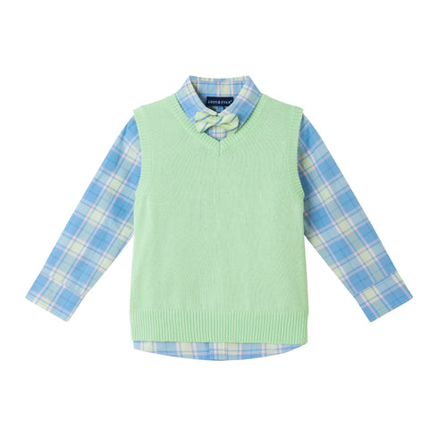 kids-2-8-sweater-vest-set-light-green Andy & Evan at Sophia's Style-10
